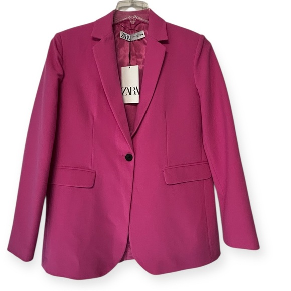 Zara NWT Vibrant Pink Blazer - Picture 4 of 8
